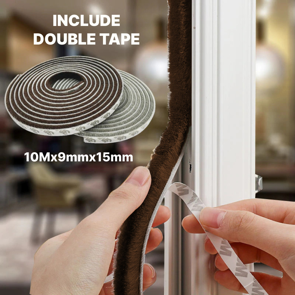 

GANCHUN Lis Strip Pintu Brush Strip Sealing 10Mx9mmx15mm - KK-061