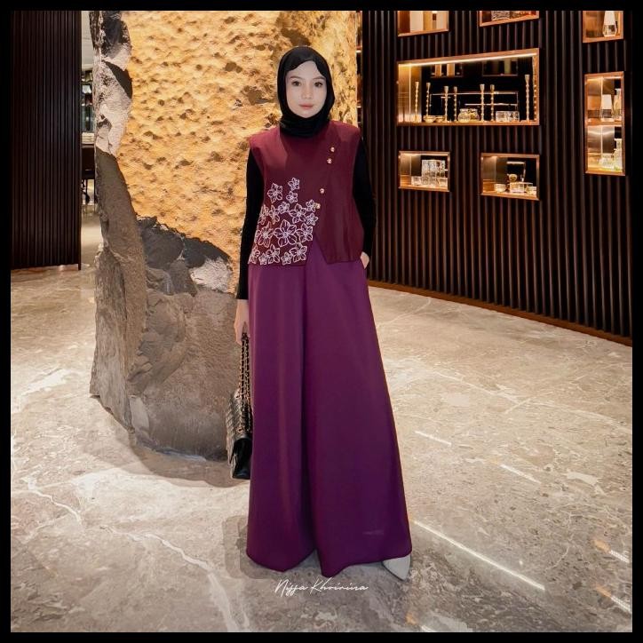 terbaru bynissa - salvia vest - outerwear - outer - vest - linen - bordir - embroidery best seller