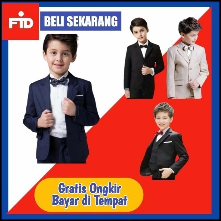 terbaru stelan jas anak laki, 2 in 1 jas dan celana, jasanak - navy, 2-3 tahun promo