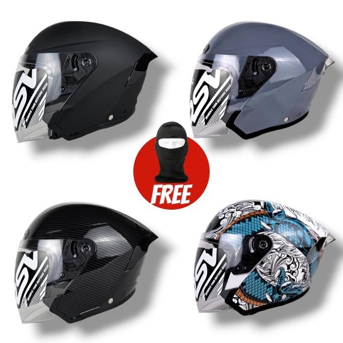 Promo Rsv Windtail Carbon | Helm Rsv New Half Face