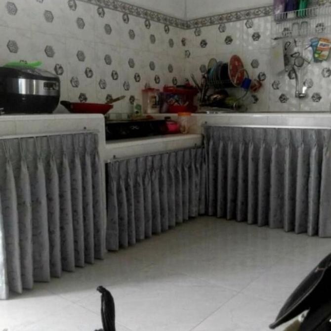 Gorden Kolong Dapur Korden Bawah Kompor Murah Tirai Pendek