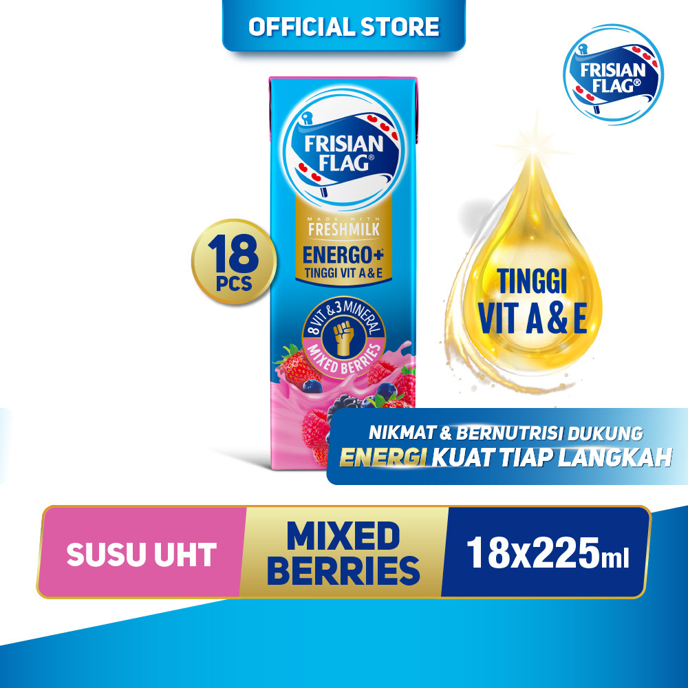 

Frisian Flag ENERGO+ Susu UHT Mixed Berries 225ml - 18 Pcs