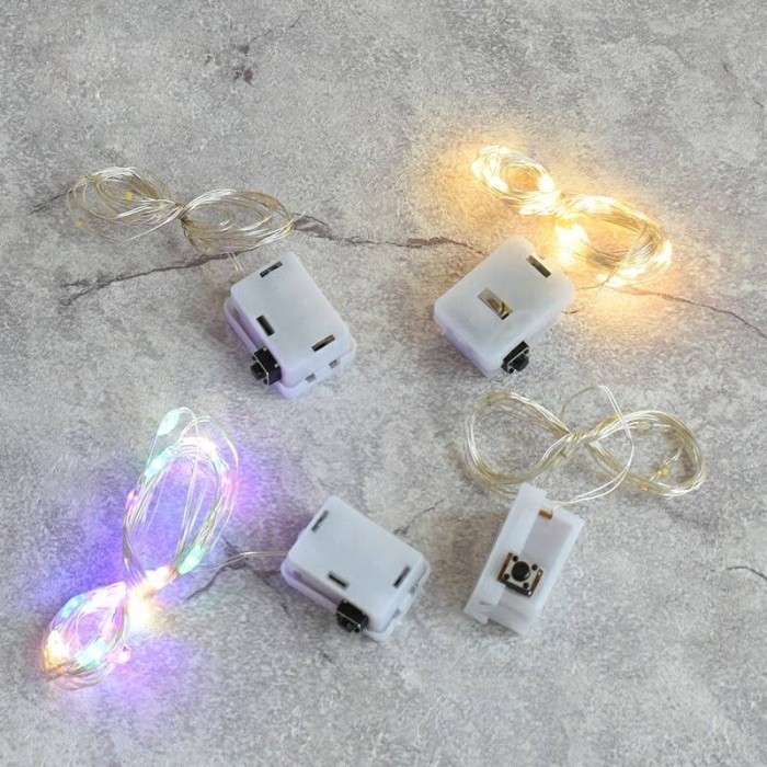 PRODUK TERBATAS Lampu kawat LED tumbler/ tumblr hias dekorasi warm white light baterai