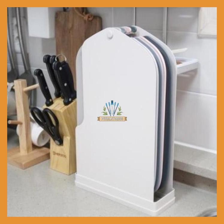 MODORI CHOPPING BOARD SET WITH STAND (4 PCS)