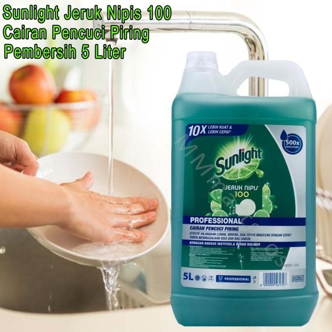 

SALE! SUNLIGHT JERUK NIPIS 100 / PEMBERSIH / CAIRAN PENCUCI PIRING / 5 LITER