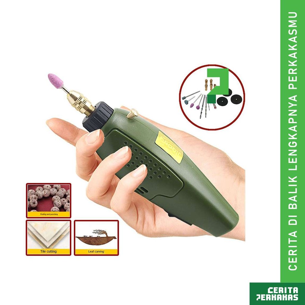 Bor Grinder Mini CP / Gerinda Listrik Portable / Alat Ukir Grafir Drill Charger DC / Pen Ukir Pedicu