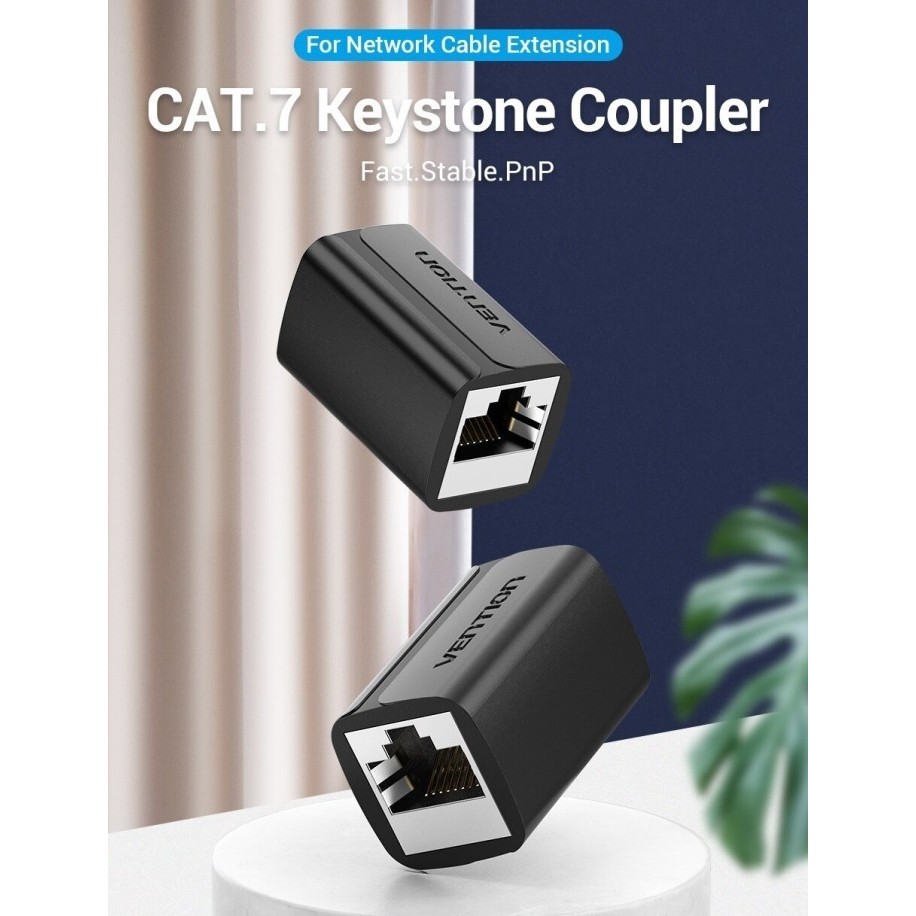 Vention Adapter Connector RJ45 Cat.7 FTP Female to Female Jack Coupler