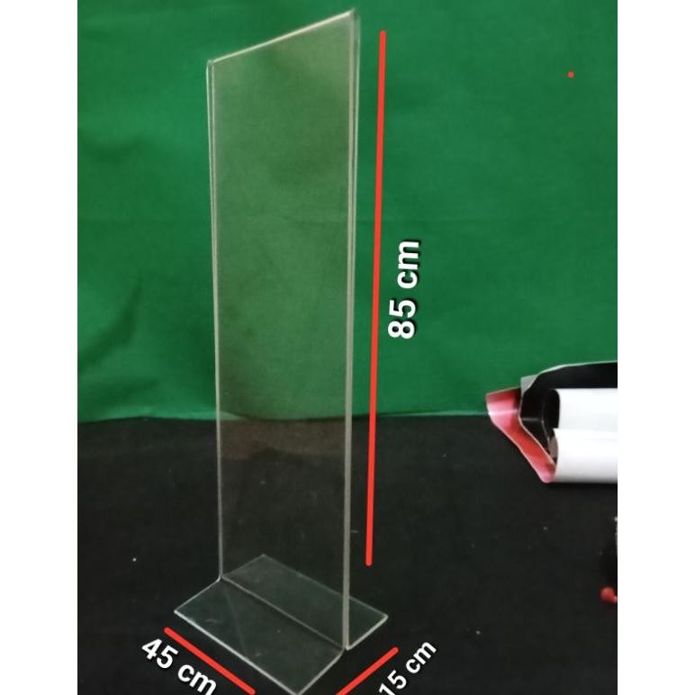 

ZOE AKRILIK TENT CARD 45X 85 CM MODEL T POTRAIT TEBAL 2MM