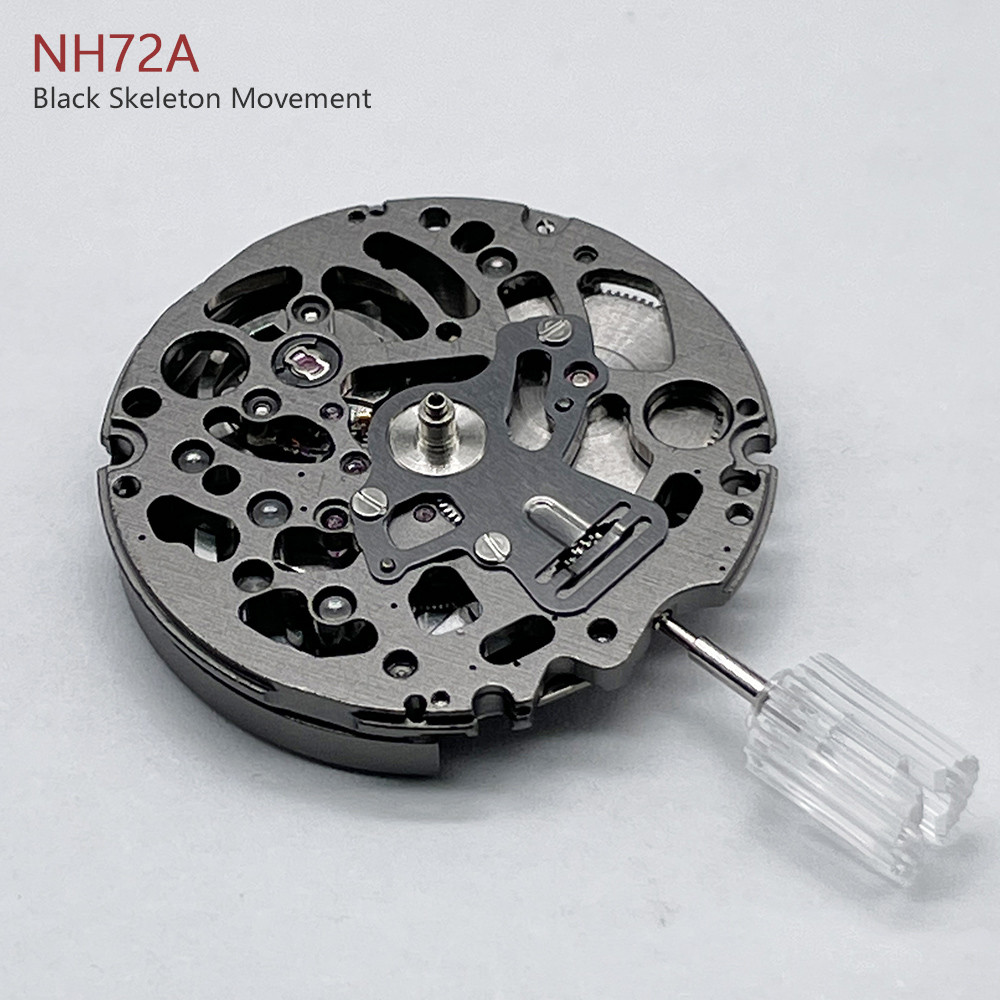 Genuine NH72 Black Sketon Mechanical Movement Mod