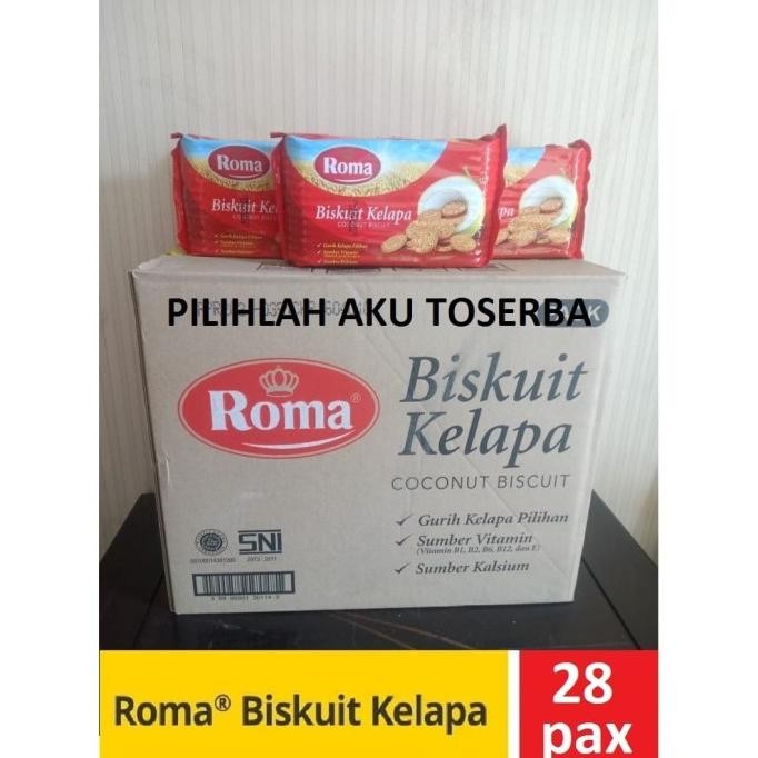 

Ele Biskuit Roma Kelapa 300 Gram - 1 Kardus Isi 28 Pax