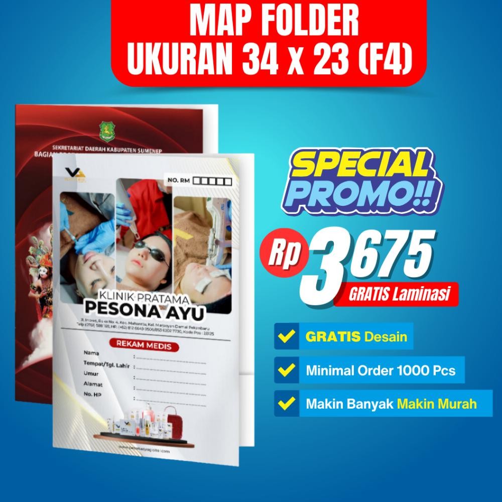 

ZOE CETAK MAP FOLDER LANASI UKURAN F4 (34X46 CM)