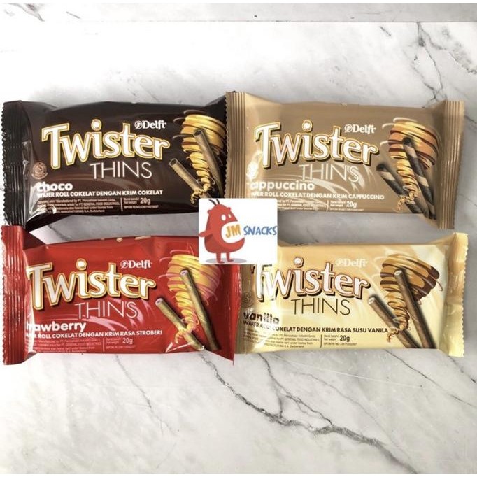 

Ele [Grosir!!] Twister Thins 20Gr 1 Dus Isi 120Pcs - Coklat Grosir Nikmat