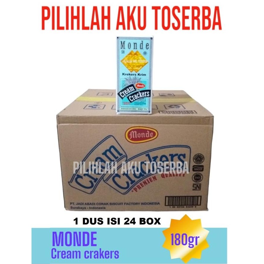 

Ele Biskuit Malkist Monde Cream Crackers 180 Gr - ( 1 Dus Isi 24 )
