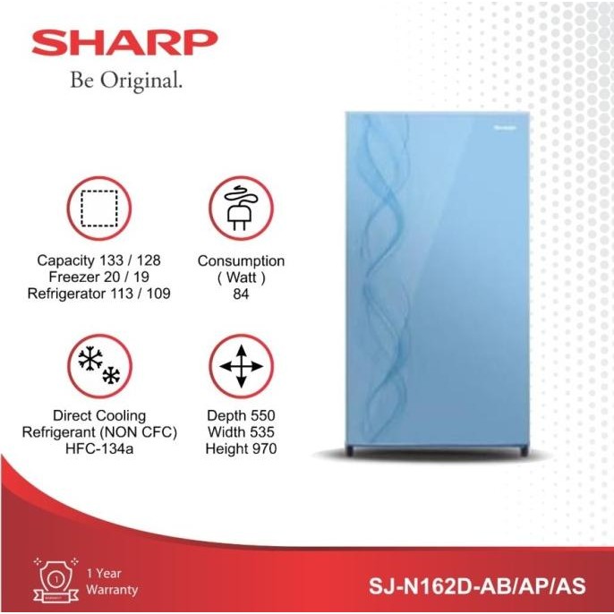 Kulkas Sharp 1 Pintu Kirei 166 Nd Defrost