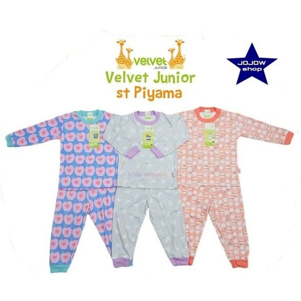 KLO Baju tidur anak perempuan Velvet 2-10 tahun setelan panjang