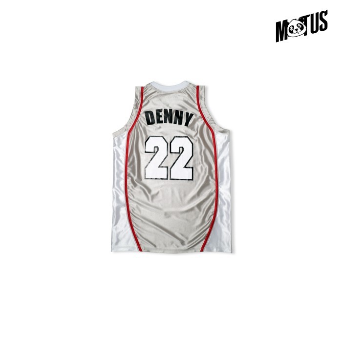 REPLIKA ASPAC JERSEY SILVER #22 DENNY SUMARGO -- PEBASKET SOMBONG