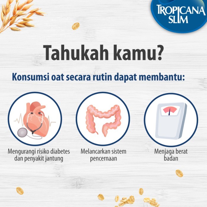 

12 PACK - TROPICANA SLIM OAT DRINK 190 ML (RTD) - MINUMAN BEBAS GULA