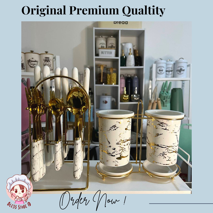 Tempat Sendok Keramik Mewah Wadah Sendok Mewah Tempat Sendok