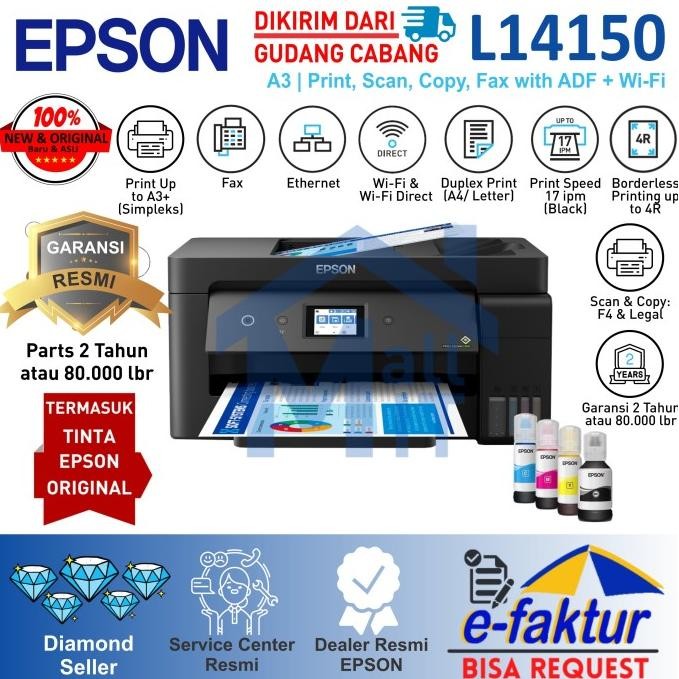 Printer Epson L14150 L-14150 L 14150 ECOTANK A3+ A3 WIFI DIRECT BOTOL