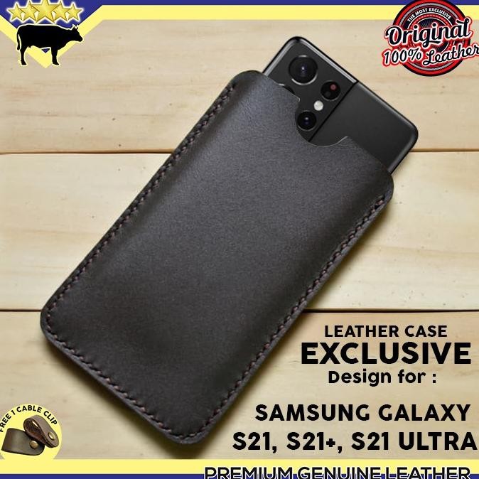 LEATHER SLEEVE CASING HP KULIT SAMSUNG GALAXY S21, S21+, S21 ULTRA