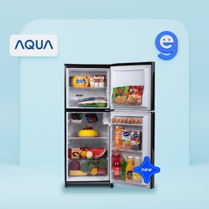 KULKAS AQUA 2 PINTU AQR D 251 LK LB BUNGA Tanpa Bunga ES KHUSUS BOGOR