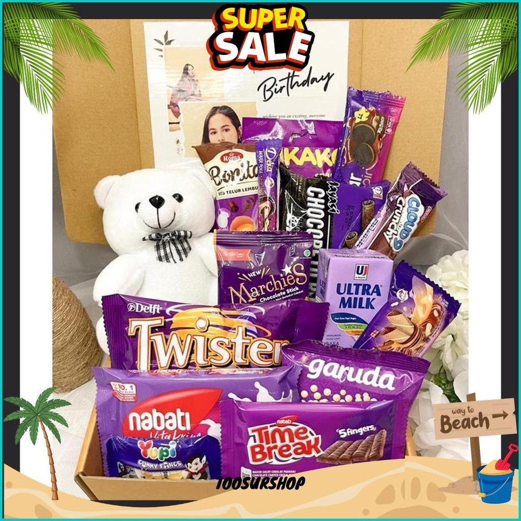 

Snack Box Kado Ulang Tahun / Hampers Snack Murah / Buket Snack / Buket Jajan / Kado Ulang Tahun / Hadiah Ulang Tahun / Hadiah Valentine / Kado Valentine / Kado Anniversary / Hadiah Anniversary / Hadiah Birthday / Hampers Cewek Cod
