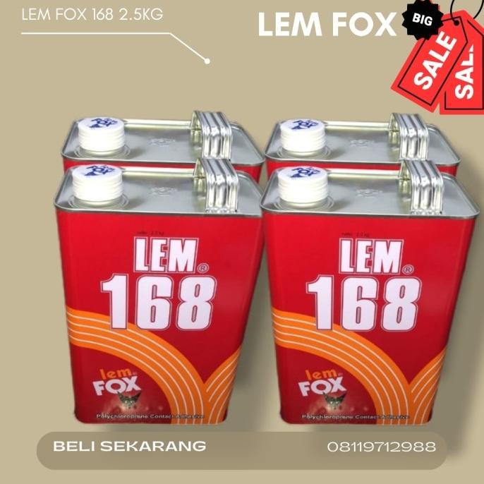 

Promo Lem Fox 168 Galon 2,5kg / Lem Fox Kuning 168 Polos COD