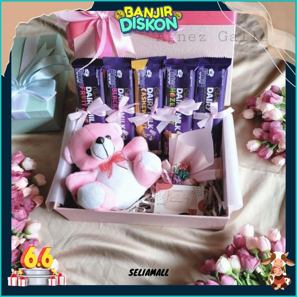 

Hampers Coklat Snack Box / Kado Valentine Ulang Tahun Wisuda Natal / Souvenir Ulang Tahun / Cadbury Siap Kirim