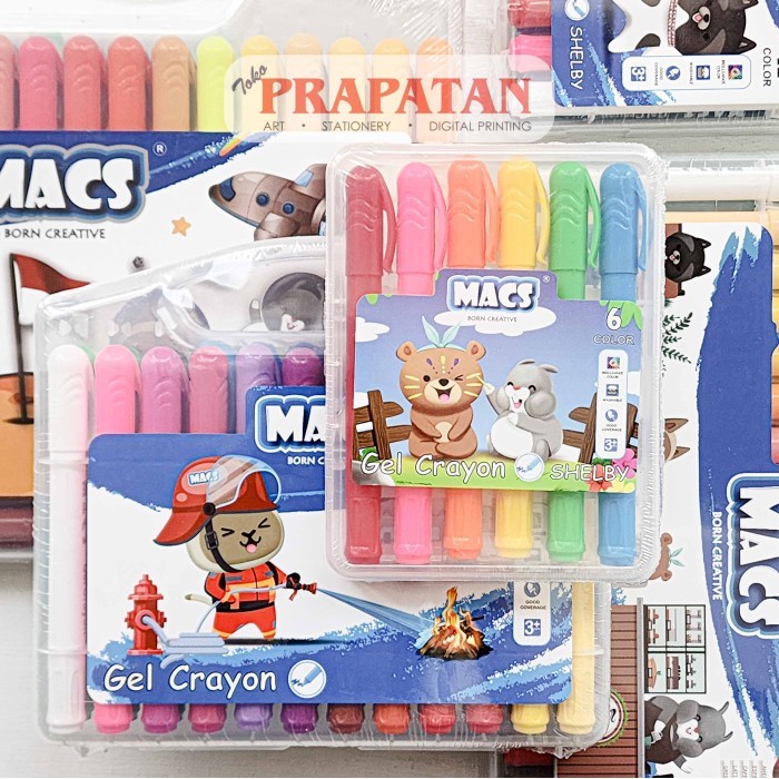 

Macs Gel Crayon 24 warna / Krayon Gel