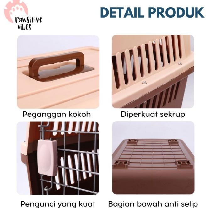Pet Cargo Jumbo - Kandang Anjing Kucing Kelinci Musang Ukuran Besar