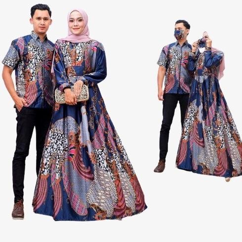 || Best seller  ~`~ batik couple semi sutera / batik sarimbit gamis semi sutera original ||~~~