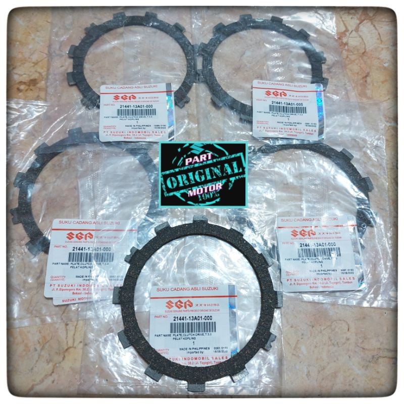 PRODUK ASLI KAMPAS PLAT KOPLING ISI 5 RGR SATRIA FU KARBU INJEKSI GSX 150 R S THUNDER 125 ORI SGP
