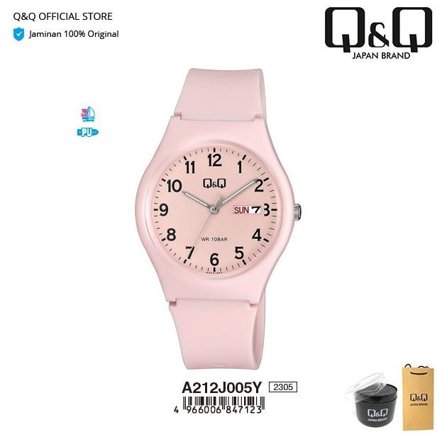 Q&Q Qnq Qq Original Arloji Jam Tangan Wanita Karet Analog - A212 A212J