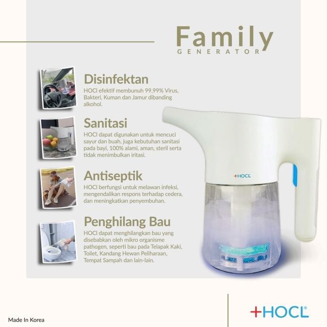 +Hocl Family Disinfectant And Sanitizer Water Generator
