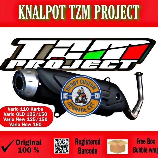 Knalpot Tzm Project Vario Old New 125/150/160 Knalpot Racing Tzm Vario