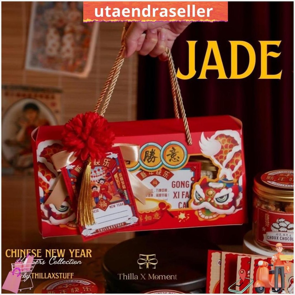 

[ Jade ] Hampers Cny Imlek 2025 Kado Natal Chinese New Year Gift Box Parsel Sincia Bingkisan Hadiah Souvenir Imlek 2025 Kado Lunar New Year Hamper Gift Box Terlaris