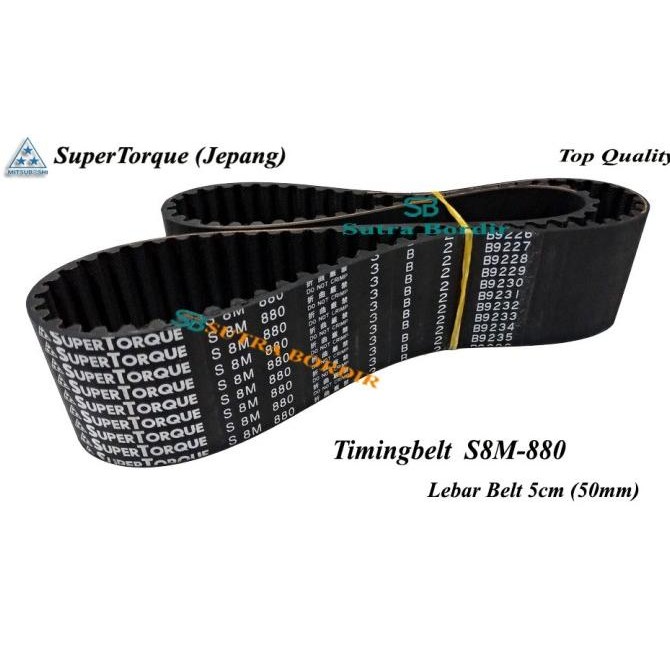 Timingbelt S8M 880 Lebar 5Cm Jepang Vbelt Supertorque Mitsuboshi 8M880 Produk Berkualitas
