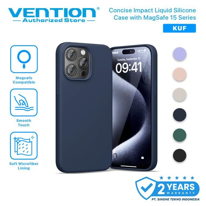 Vention Casing Iphone 15 Plus Pro Max Magnetic Magsafe Liquid Silicone Case