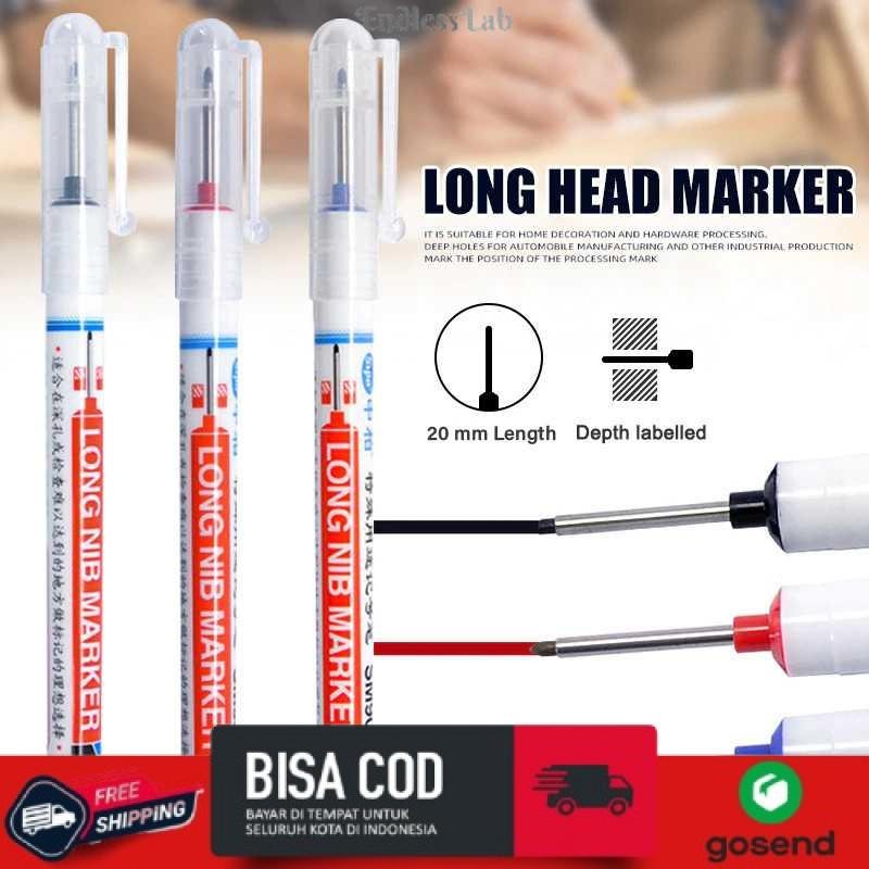 

Spidol Kepala Panjang Long Nib Head Marker Waterproof - 317