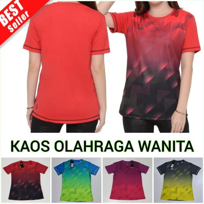 New ADIDAS Kaos Olahraga Wanita Baju Senam Running Gym Fitness Sepeda