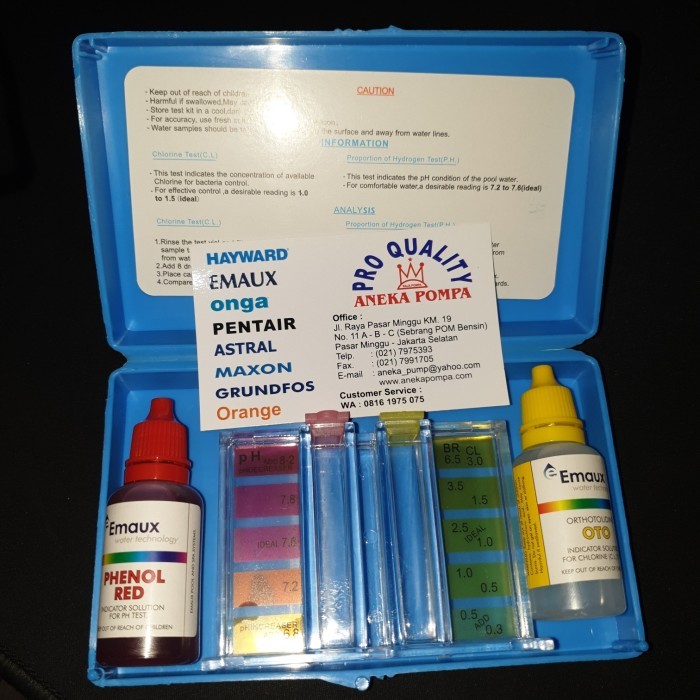 PROMO! TEST KIT EMAUX 2in1 POOL TEST KIT