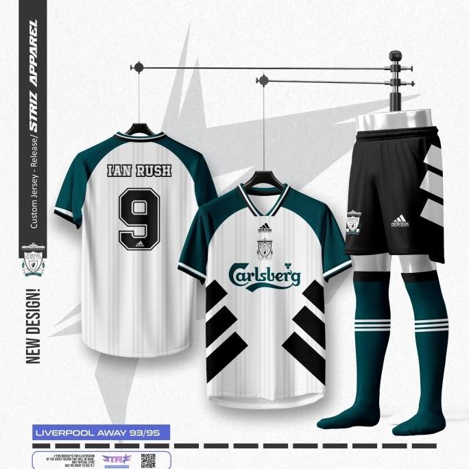 JERSEY CUSTOM LIVERPOOL RETRO AWAY 1995