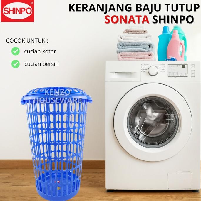 Keranjang Baju Kotor Plastik Keranjang Laundry Plastik Tutup Jumbo