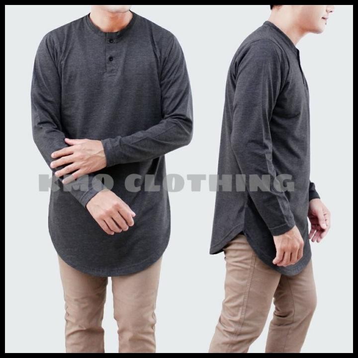 Promo Kaos Kurta Lengan Panjang Baju Koko Kurta Pria Original Kmo Good Quality