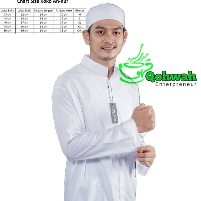 BAJU KOKO PRIA DEWASA LENGAN PANJANG POLOS HAIBAH HABAIB ANNUR BUSANA