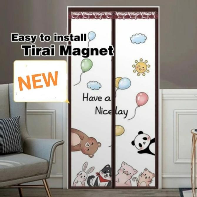 Tirai Pintu Magnet Pvc Khusus Ruang Ac Bahan Tebal
