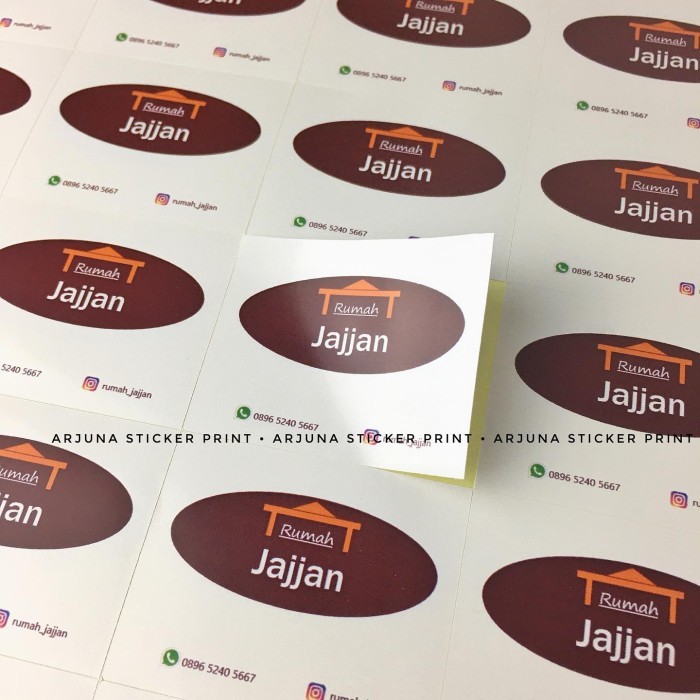 SPC 10 1-7 Arjuna Cetak Stiker Cromo Kotak Label Makanan Print Sticker