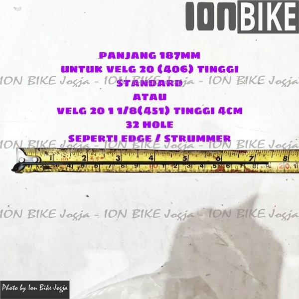 Ruji 187Mm Stainless Ukuran 20 Sepeda Lipat Bmx Spak Spoke Jari - Jari