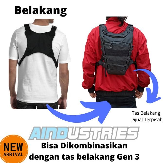 Vest Bag Rompi Rider Touring Model Taktis Vest Pria Motor Biker Terlaris