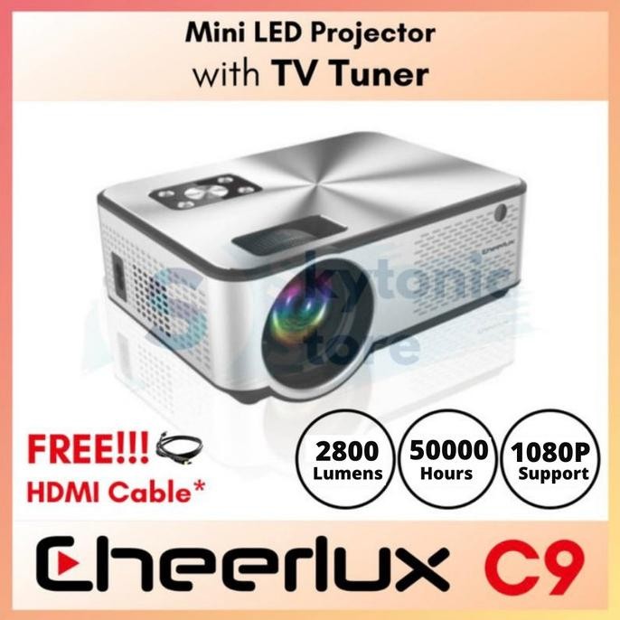 Cheerlux Mini Led Projector C9 Tv Tuner 2800 Lumen